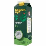 Кефир Бежин Луг 1%, 900г, тетра-пак 1/6