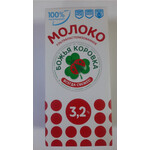Молоко БОЖЬЯ КОРОВКА БЗМЖ 3,2% ГОСТ 0,95л/12шт (крышка)